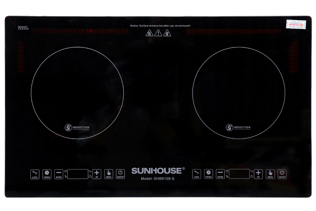 Bếp từ đôi Sunhouse SHB9108-S giá rẻ, chính hãng, trả góp 0% - Siêu thị  điện máy HC