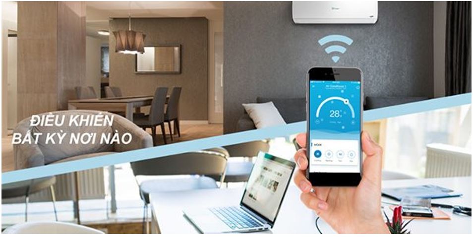 Điều hòa Casper GC-18IS33 1 chiều có thể kết nối điều hoà qua điện thoại