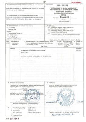 Giấy chứng nhận CO CQ điều hoà Casper