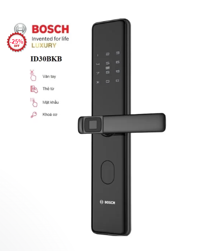 Khóa vân tay Bosch ID-30BKB ( Đức) màu đen