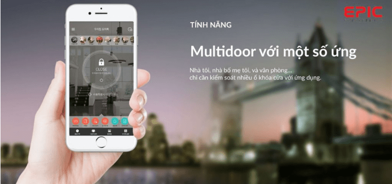 Khóa điện tử thông minh EF P8800K ULTIMATE 13 KHÓA ĐIỆN TỬ EPIC EF P8800K