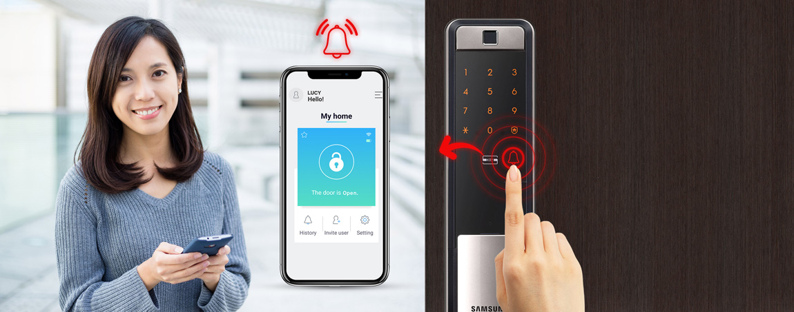 Khóa cửa vân tay giá bao nhiêu tiền 18 Khóa cửa vân tay Samsung SHP-DP609AS/EN
