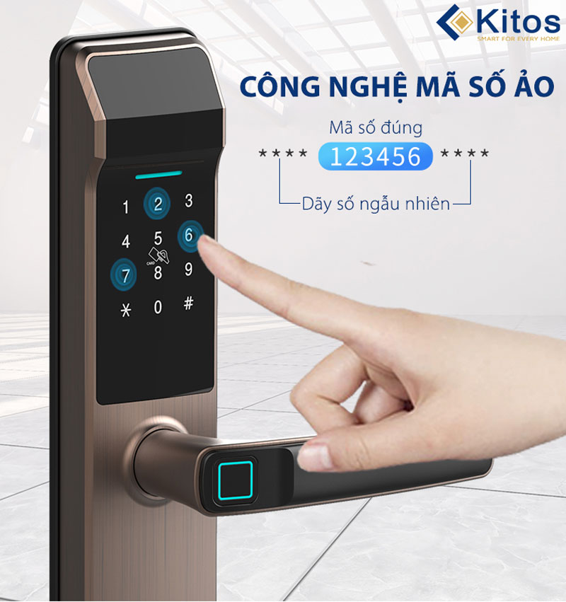 Khoá cửa điện tử Kitos KT-G300 Plus - Vân tay, mã số, thẻ từ, App 4 Đa dạng các phương thức mở khoá cửa Kitos KT-G300 Plus