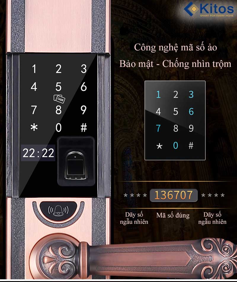 Khóa vân tay tân cổ điển Kitos C500 3 Kitos C500 3 min