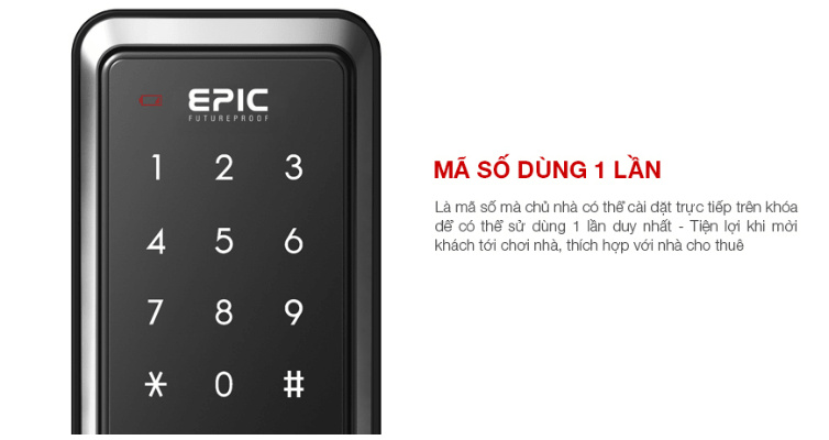 KHÓA VÂN TAY EPIC POPSCAN HOOK 6 Epic Popscan Hook có chức năng mã số dùng 1 lần