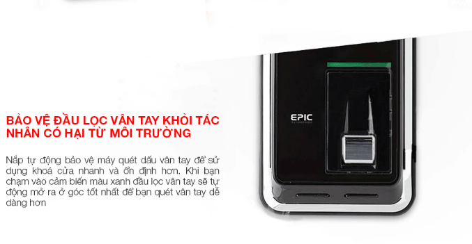 KHÓA VÂN TAY EPIC POPSCAN HOOK 8 Bảo vệ đầu lọc vân tay khỏ tác nhân có hại
