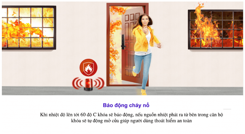 Khoá vân tay SamSung SHP DH538 12 10. Hệ thống báo động cháy nổ an toàn cho gia đình bạn