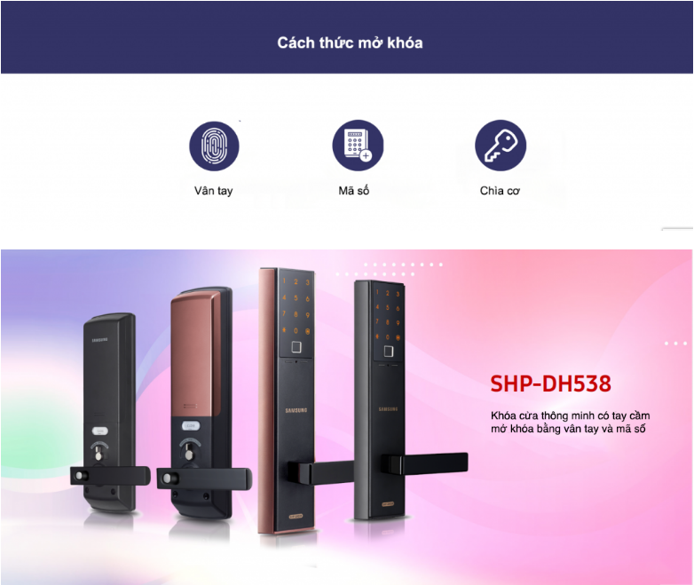 KHÓA VÂN TAY SAMSUNG SHP-DH538MU/EN