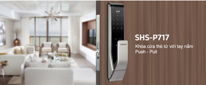 KHÓA CỬA ĐIỆN TỬ SAMSUNG SHS-P717LMK/EN 2 KHÓA CỬA ĐIỆN TỬ SAMSUNG SHS-P717LMK/EN