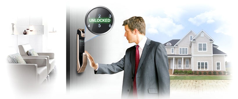 KHÓA VÂN TAY SAMSUNG SHP-DP728 GOLD (NORMAL MORT)