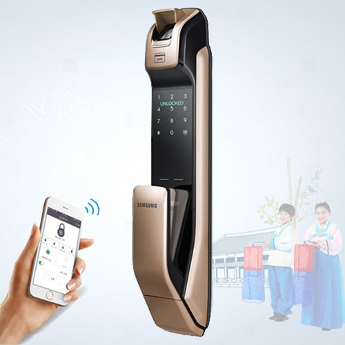 KHÓA VÂN TAY SAMSUNG SHP-DP728 GOLD (NORMAL MORT)