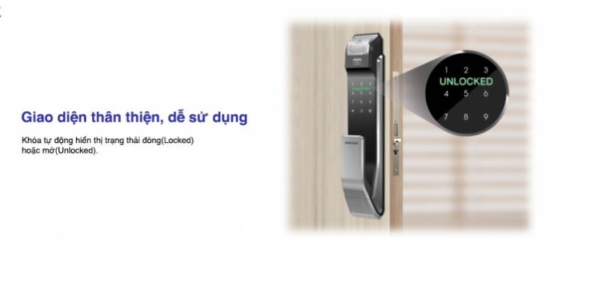 Khóa cửa vân tay giá bao nhiêu tiền 17 Khóa cửa vân tay Samsung SHP-DH538MC/EN
