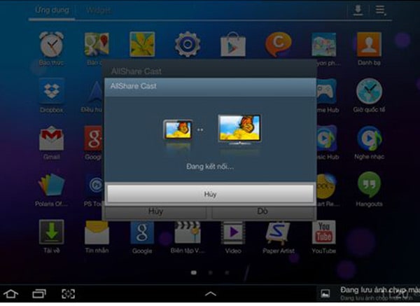 Screen Mirroring là gì ? cách sử dụng Screen Mirroring 6 Trên thiết bị di động chọn vào mục “mạng và kết nối không dây”, ngay lập tức thiết bị di động sẽ tìm kiếm tivi và nhận ra, tiếp tục chọn vào kết nối với tivi.