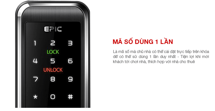 KHÓA CỬA ĐIỆN TỬ EPIC TRIPLEX 2 WAY