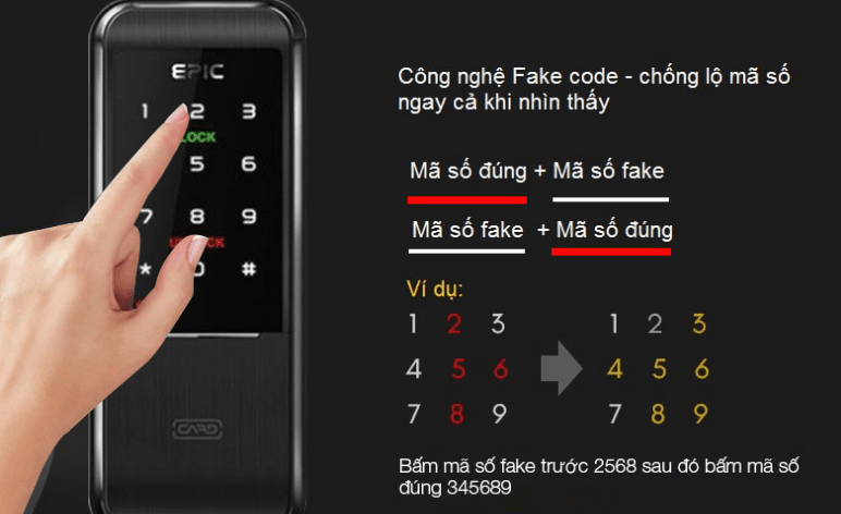 KHÓA CỬA ĐIỆN TỬ EPIC TRIPLEX 2 WAY