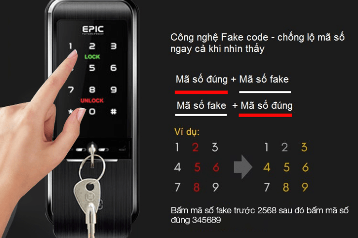 KHÓA CỬA ĐIỆN TỬ EPIC TRIPLEX 3 WAY