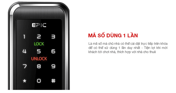 KHÓA CỬA ĐIỆN TỬ EPIC TRIPLEX 3 WAY