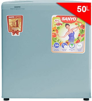 TOP 5 tủ lạnh giá rẻ dưới 3 triệu bán chạy nhất hiện nay 52 Tủ lạnh Mini Sanyo 50 Lít SR-5KR - Giá: 2.400.000đ