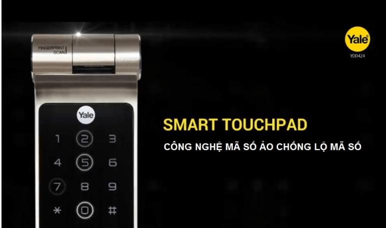 KHÓA THẺ TỪ YALE YDR 3110+ 4 Công nghệ mã số ảo chống lộ pass ngay cả khi bị nhìn trực tiếp: