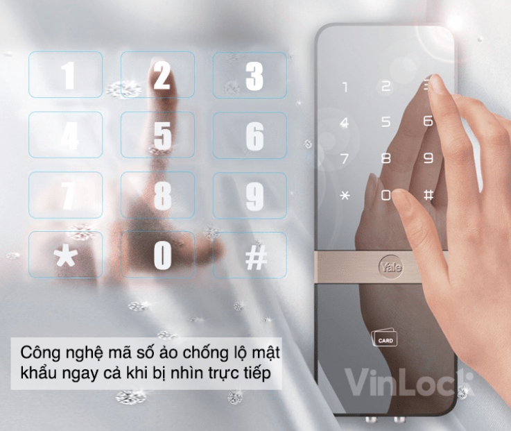 KHÓA CỬA KÍNH YALE YDG 313 4 Khóa vân tay Yale YDG 313