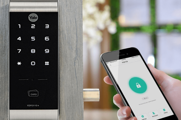 KHÓA THẺ TỪ YALE YDR 3110+ 2 Mở khóa qua ứng dụng bluetooth
