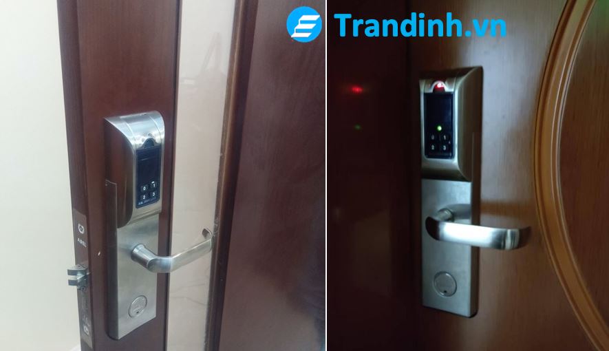 5. Hình ảnh lắp đặt khoá cửa Adel cho khách hàng.