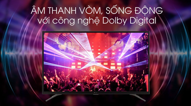 Âm thanh mạnh mẽ dạng vòm vượt trội với công nghệ Dolby Digital