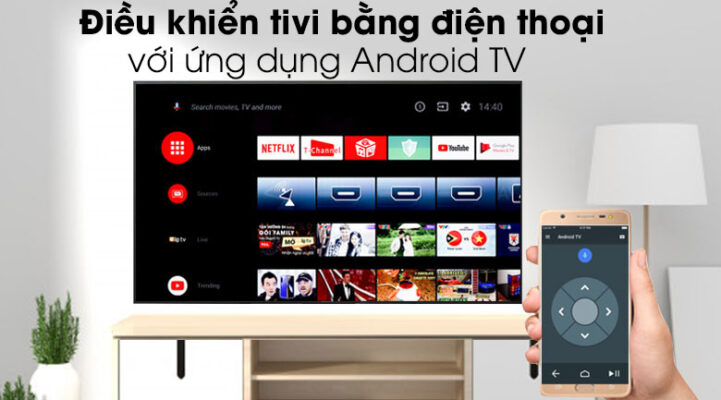 Thông qua ứng dụng Android TV điều khiển Tivi Sony 43X8500H/S bằng điện thoại