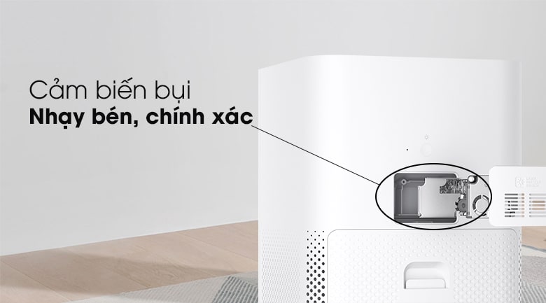 Máy lọc không khí Xiaomi Mi AIR Purifier có tích hợp bộ cảm biến sau thân máy
