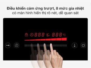 4. Bảng điều khiển cảm ứng trượt độc lập, nhạy bén kết hợp màn hình LED