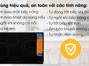 Bếp từ 3 vùng nấu Kocher DI-855GE 4 1. Đánh giá tổng quan về bếp từ 3 buồng nấu Kocher DI-855GE.