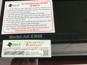 Bếp từ nhập khẩu chính hãng Arber AB-EI600 sử dụng mặt kính Kanger 
