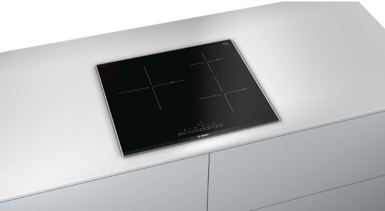 Bếp từ Bosch PIJ675FC1E 6 2. Khung vỏ bếp được được sản xuất chế tạo với chất liệu tôn mạ kém sáng bóng