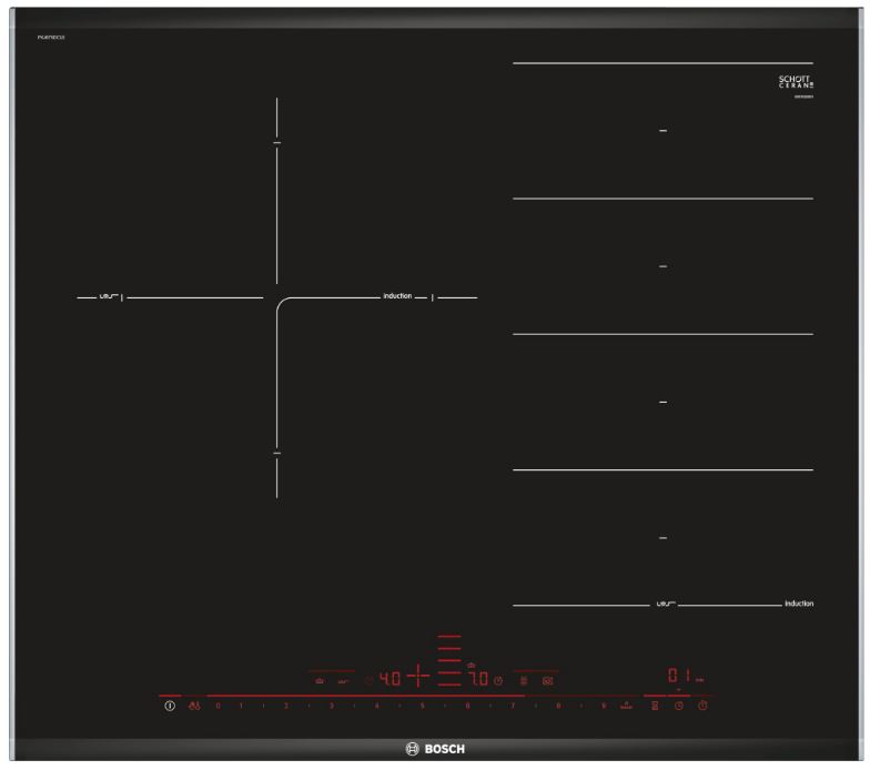 Bếp từ Bosch PXJ675DC1E 4 1. Bếp từ Bosch PXJ675DC1E 3 vùng nấu là sản phẩm được nhập khẩu nguyên chiếc