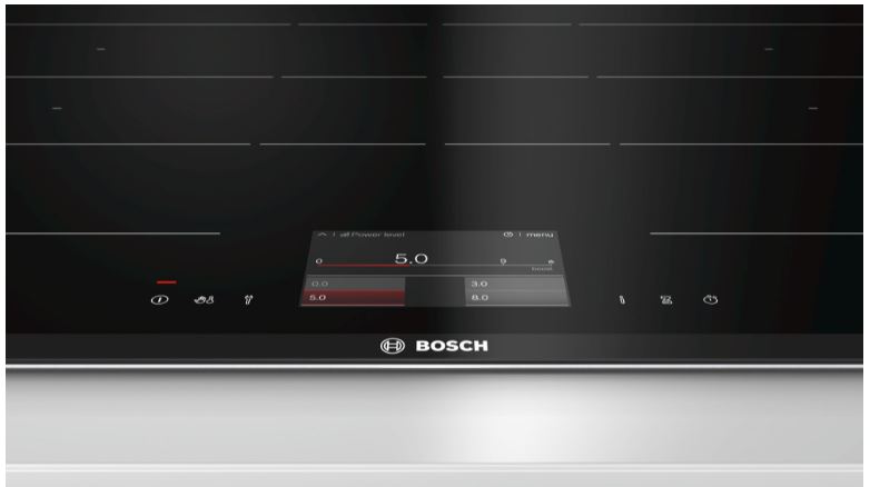 Bếp từ Bosch PXY875KE1E 5 3. Bếp từ Bosch PXY875KE1E được thiết kế theo dạng bếp nấu Flex hiện đại
