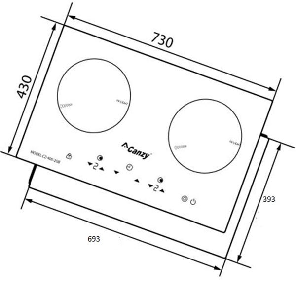 7. Thông tin chi tiết bếp từ Canzy CZ-72IBS Luxury
