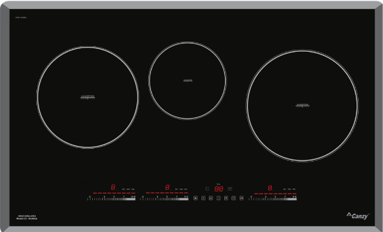 1. Bếp từ Canzy CZ ML86GA sử dụng mặt kính Vitroceramic - nguyên khối,vát cạnh, màu đen sang trọng