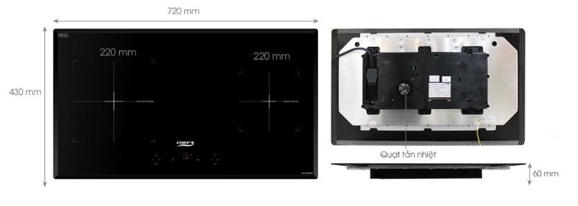 Bếp Từ Chefs EH-DIH866 4 1. Thiết kế bếp sang trọng hiện đại sang trọng