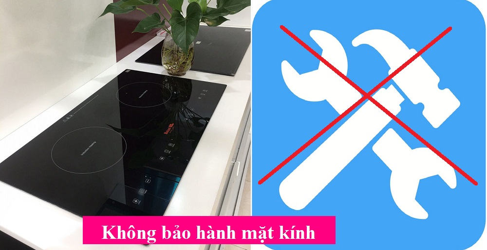 Mặt kính bếp từ có được bảo hành không ?
