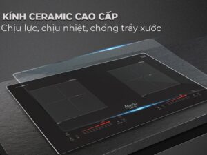 Bếp từ đôi Sunhouse Mama MMB90-PLUS 4 3. Mặt kính chịu lực, chịu nhiệt tốt.