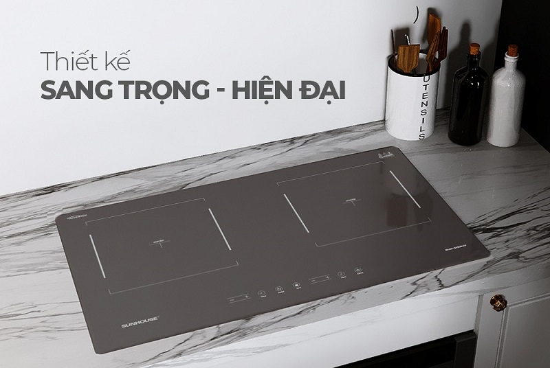 Bếp từ đôi Sunhouse SHB98-HP 7 1. Tổng quan thiết kế bên ngoài của Sunhouse SHB98-HP.