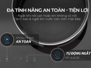 Bếp từ đôi Sunhouse SHB98-HP 5 6. An toàn cho người sử dụng của SHB98-HP.