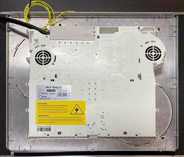 Bếp từ Eurosun EU-T905G 9 4. Bếp từ 3 vùng nấu Eurosun sử dụng chất liệu thép trắng cao cấp