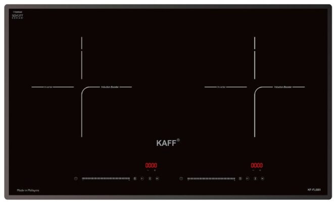 1. Bếp từ Kaff KF-FL68II gồm 2 vùng nấu với tổng công suất 3600W