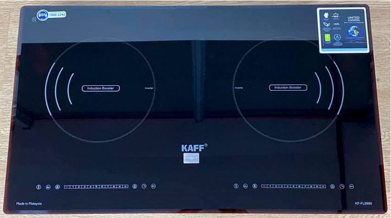 1. Bếp từ Kaff KF-FL999II gồm 2 vùng nấu với tổng công suất 4000W