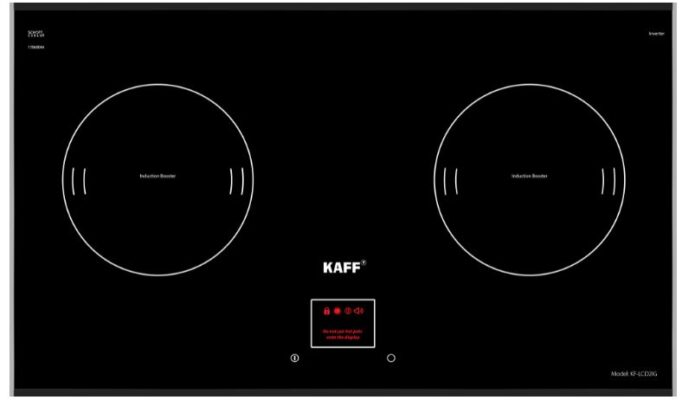 1. Bếp từ Kaff KF-LCD2IG gồm 2 vùng nấu với tổng công suất bếp tổng là 4000W