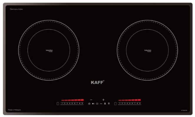 1. Bếp từ Kaff KF-NK379II gồm 2 vùng nấu với tổng công suất 4000W