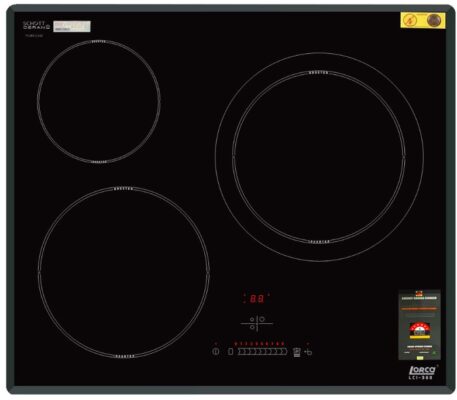 1. Bếp từ Lorca LCI-360 có 3 vùng nấu từ đun nấu siêu tốc