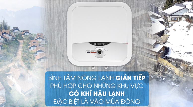 Bình nóng lạnh Ariston 15 AN2 15 RS 2.5 FE - DMX 11 Phù hợp với các tỉnh thành miền bắc và khu vực dưới 20 độ C