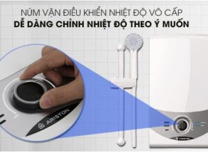 Bình nóng lạnh Ariston AURES SM45PE SBS VN 4500W 4 5. Bình nóng lạnh Ariston AURES SM45PE SBS VN sở hữu núm vặn điều khiển nhiệt độ vô cấp